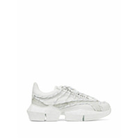 Jimmy Choo Tênis cano baixo com detalhe de losangos - Branco