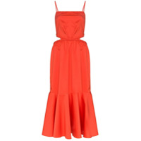 Johanna Ortiz Vestido midi de algodão Summer Luck - Vermelho