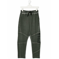 John Galliano Kids Calça esportiva com aplicação de tachas - Cinza