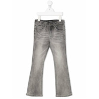 John Richmond Junior Calça jeans pantalona com logo - Cinza