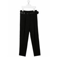 John Richmond Junior Calça slim com cinto - Preto