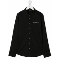 John Richmond Junior Camisa com logo bordado - Preto