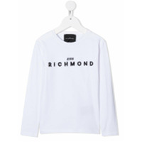 John Richmond Junior Camiseta com logo bordado e aplicação de paetês - Branco