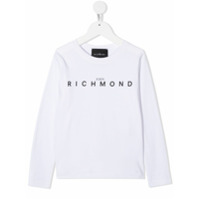 John Richmond Junior Camiseta de algodão com estampa de logo - Branco