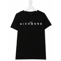 John Richmond Junior Camiseta de algodão com estampa de logo - Preto