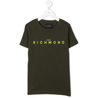 John Richmond Junior Camiseta decote careca com estampa de logo - Verde
