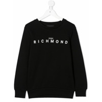 John Richmond Junior logo print sweatshirt - Preto