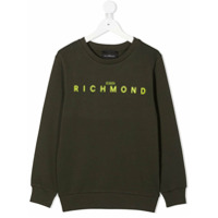 John Richmond Junior logo print sweatshirt - Verde