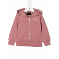 John Richmond Junior Moletom de algodão com capuz e estampa de logo - Rosa