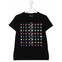 John Richmond Junior TEEN logo-print cotton T-shirt - Preto