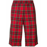 JohnUNDERCOVER Beruda com estampa xadrez - Vermelho