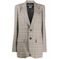 Junya Watanabe Blazer xadrez com abotoamento simples - Neutro