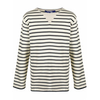 Junya Watanabe Blusa de tricô com listras - Neutro