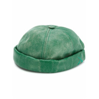 Junya Watanabe Boné redondo de couro - Verde