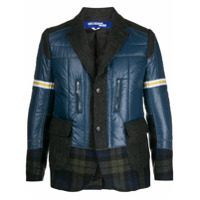 Junya Watanabe MAN Blazer abotoamento simples com recortes - Azul