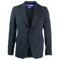 Junya Watanabe MAN Blazer com listras e abotoamento simples - Azul