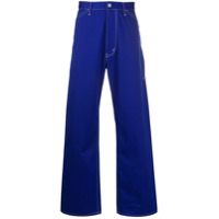 Junya Watanabe MAN Calça pantalona cintura média - Azul
