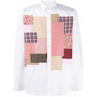 Junya Watanabe MAN Camisa mangas longas com patchwork - Branco