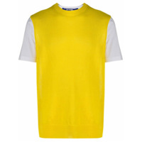 Junya Watanabe MAN Camiseta color block - Amarelo
