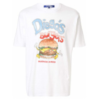 Junya Watanabe MAN Camiseta com estampa de hambúrguer - Branco