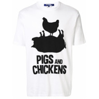 Junya Watanabe MAN Camiseta Pigs and Chicken - Branco