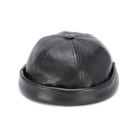 Junya Watanabe MAN leather brimless cap - Preto