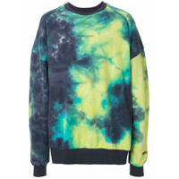 Juun.J Moletom oversized com estampa tie-dye - Azul