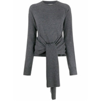 JW Anderson Blusa de tricô com detalhe de nó - Cinza