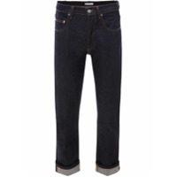 JW Anderson Calça jeans slim com barra dobrada - Azul