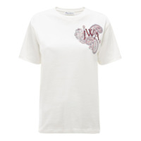 JW Anderson Camiseta com logo bordado - Branco