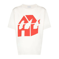 JW Anderson Camiseta X David Wojnarowicz Burning House - Branco