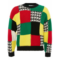 JW Anderson Suéter de tricô com patchwork - Preto