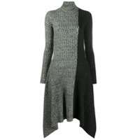 JW Anderson Vestido assimétrico de tricô monocromático - Preto