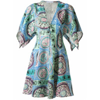 JW Anderson Vestido curto com mangas quadradas - Azul