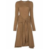 JW Anderson Vestido de tricô com detalhe de nó - Marrom