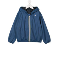 K Way Kids Jacques hooded zipped jacket - Azul