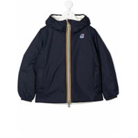 K Way Kids Jaqueta matelassê dupla face - Azul