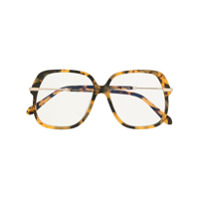 Karen Walker Armação de óculos oversized Harriet Crazy - Marrom