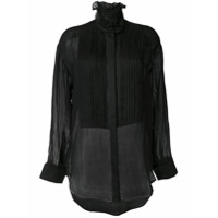 Karen Walker Camisa Obsidian com pregas - Preto