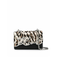 Karl Lagerfeld Bolsa tiracolo K/Signature com estampa de leopardo - Preto