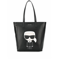 Karl Lagerfeld Bolsa tote shopping com patch de logo - Preto