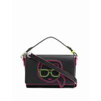 Karl Lagerfeld Bolsa transversal K/Ikonik neon - Preto