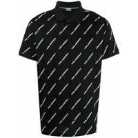 Karl Lagerfeld Camisa polo com estampa de logo - Preto
