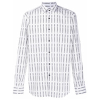 Karl Lagerfeld Camisa slim com estampa de logo - Branco