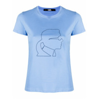 Karl Lagerfeld Camiseta com estampa de logo - Azul