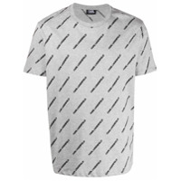Karl Lagerfeld Camiseta de algodão com estampa de logo - Cinza