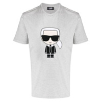 Karl Lagerfeld Camiseta Ikonik de algodão bordado - Cinza