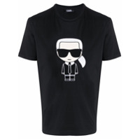 Karl Lagerfeld Camiseta Ikonik de algodão bordado - Preto
