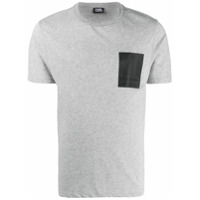 Karl Lagerfeld Camiseta Rue St. Guillaume com patch - Cinza