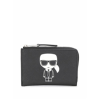 Karl Lagerfeld Carteira de couro K/Ikonik - Preto